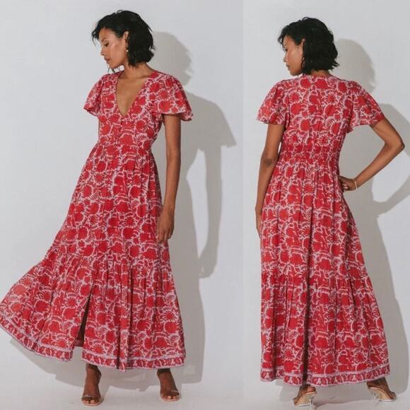 NWT Cleobella Sasha Ankle Dress Midi Maxi in Flora - Picture 3 of 10